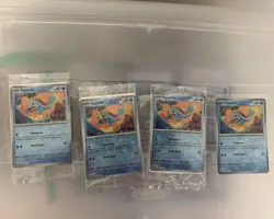 Pokemon SEALED Squirtle Pokemon Center Stamped Reverse Holo Promo007/165 LOTx4 - Image 1