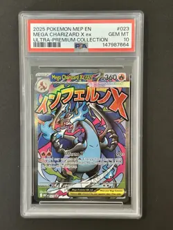 2025 Pokemon MEP En Mega Charizard X Ex Promo PSA 10 #023 - Image 1