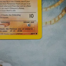Omanyte 60/75 Pokemon Neo Discovery Played Single Card TCG WOTC - Image 3