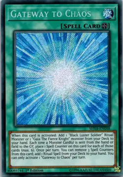 Yugioh Gateway to Chaos SHVA-EN058 1st Edition Secret Rare NM - Image 1