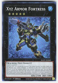 Xyz Armor Fortress AGOV-EN040 Super Rare Age of Overlord Yu-Gi-Oh Near Mint - Image 2