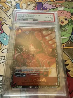 2023 One Piece OP05 Monkey D. Luffy 1st Anniversary ST01-012 English PSA 10 - Image 1