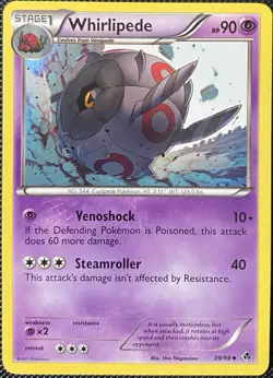 Whirlipede 39/98 Emerging Powers Regular - Pokemon Card - Image 1