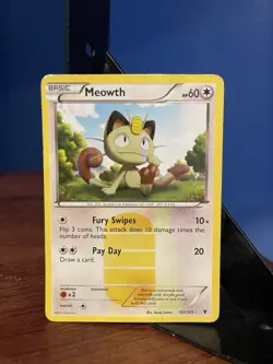 Pokemon Meowth TCG Holo Secret Rare Card 102/101 Noble Victories - Image 1
