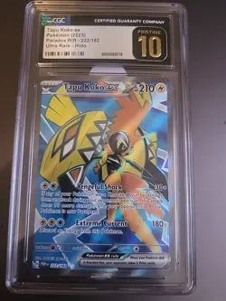 Pokemon TCG Tapu Koko EX Paradox Rift Holo Ultra Rare Card 222/182 Pristine 10 - Image 1
