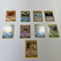 Pokemon TCG assorted 9 card Lot - 1st edition FOSSIL | Base NR MT NO PLAY - Image 1