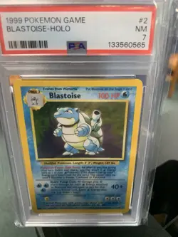 1999 POKEMON BASE SET UNLIMITED HOLO #2 BLASTOISE PSA 7 Pokemon - Image 1