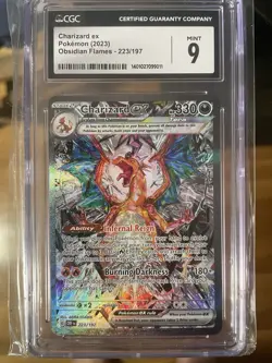 Pokemon Charizard ex 223/197 Obsidian Flames Holo CGC 9 Special Illustration Ra… - Image 3
