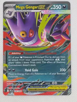Mega Gengar ex 056/094 Double Rare Pokemon Phantasmal Flames NM - Image 1