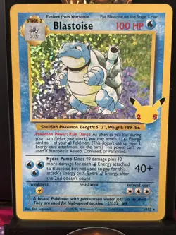 Pokemon TCG Blastoise 2/102 Celebrations: Classic Collection - Image 1