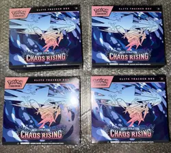 X4 Pokemon Mega Evolution Chaos Rising Elite Elite Trainer Box ETB NEW Lot of 4 - Image 1