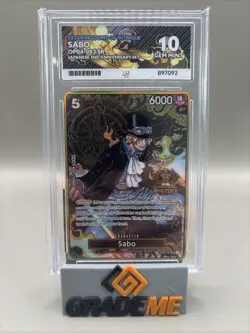 ACE 10 Sabo #OP04-083 One Piece 2nd Anniversary Gold Foil English - Image 1