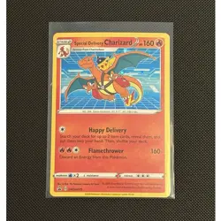 Pokemon TCG Special Delivery Charizard SWSH075 Holo Promo Card - Image 1