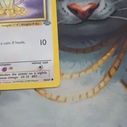 Meowth 1st Edition 56/64 Pokemon Jungle Played Single Card WOTC 1999 TCG - Image 3
