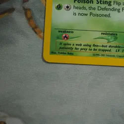 Spinarak 64/75 Pokemon Neo Discovery Played Single Card TCG WOTC - Image 2