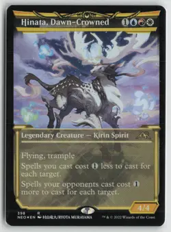 Hinata, Dawn-Crowned (Showcase) LP Foil 398 Kamigawa: Neon Dynasty MTG - Image 1