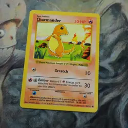 Charmander 46/102 Pokemon Base Set Shadowless Played Single Card TCG Damage - Image 1
