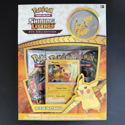 Pokemon Pikachu TCG Shining Legends Pin Collection Box Sealed - Image 1