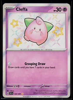 Cleffa 150/091 Shiny Rare Paldean Fates Pokemon Near Mint - Image 1