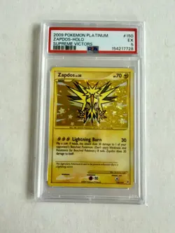 Pokemon TCG Platinum Supreme Victors Zapdos Secret Rare Holo 150/147 PSA 5 EX - Image 1