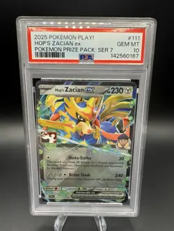 2025 POKEMON PLAY! PRIZE PACK: SERIES 7 #111 HOP'S ZACIAN EX PSA 10 - POP 3 - Image 1