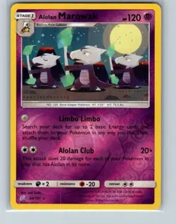 Alolan Marowak 64/181 Rare Team Up Pokemon Reverse Holo Near Mint - Image 1