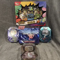 Pokemon Ascended Heroes Deluxe Pin Edition /Chaos Rising ETB/Triple Whammy Tins - Image 1
