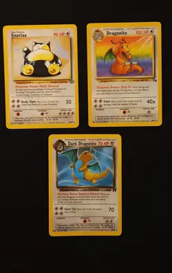 WOTC Pokemon Rare Lot Of 3 Dragonite Dark Dragonite Snorlax - Image 1