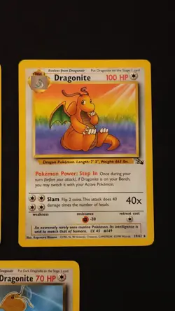 WOTC Pokemon Rare Lot Of 3 Dragonite Dark Dragonite Snorlax - Image 3