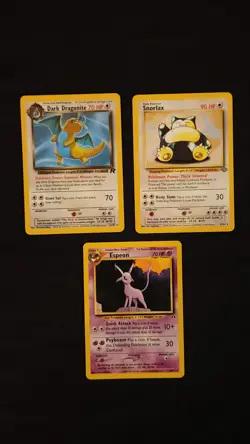 WOTC Pokemon Rare Lot Of 3 Dragonite Espeon Snorlax - Image 1