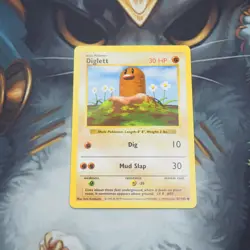 Diglett Shadowless 47/102 Pokemon Base Set Played Single Card WOTC 1999 TCG - Image 1