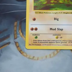 Diglett Shadowless 47/102 Pokemon Base Set Played Single Card WOTC 1999 TCG - Image 2