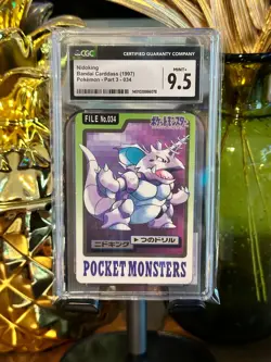 1997 Pokemon NIDOKING 034 - Cardass Bandai Pkt Monsters | CGC 9.5 - Image 1