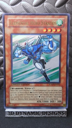 | Yugioh Elemental Hero Stratos JUMP-EN012 Ultra Rare Shonen Jump LP/PL 🔥 | - Image 1