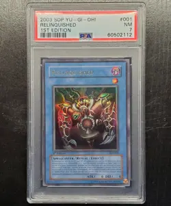 YUGIOH! PSA 7 NM North American English Relinquished SDP-001 1st Edition SDP - Image 2