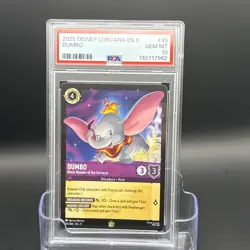 Disney Lorcana Dumbo Ninth Wonder of the Universe Legendary #45 PSA 10 Gem Mint - Image 1