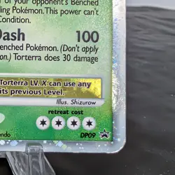 Pokemon TCG Torterra LV.X DP09 Holo DP Black Star Promo Rare Card MP 🐢 - Image 5