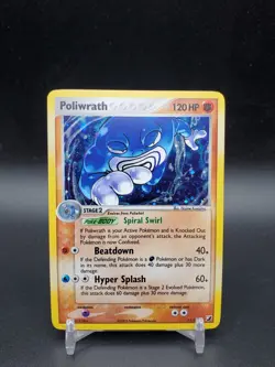 Poliwrath 11/115 Unseen Forces Holo Rare LP Pokemon Card - Image 1