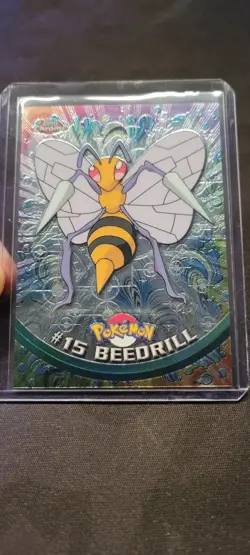 2000 Topps Chrome #15 Beedrill Pokemon Card Holo RARE Animation Series Ungraded! - Image 1