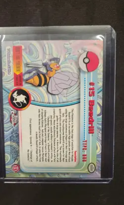 2000 Topps Chrome #15 Beedrill Pokemon Card Holo RARE Animation Series Ungraded! - Image 3