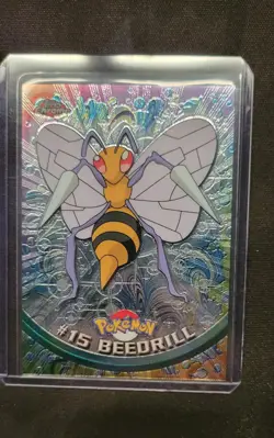 2000 Topps Chrome #15 Beedrill Pokemon Card Holo RARE Animation Series Ungraded! - Image 4