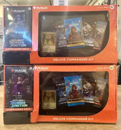 MTG Outlaws of Thunder Junction OTJ Deluxe Commander Kit 2 Boxes New Unopened - Image 1