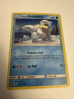 Alolan Sandshrew 19a/145 Cosmos Holo Pokemon Card Guardians Rising 2017 - NM - Image 1