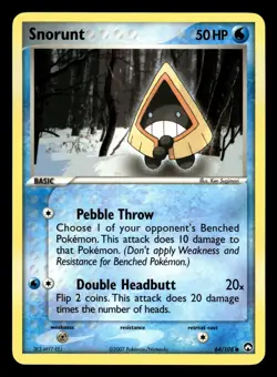 Snorunt 64/108 Common Power Keepers Pokemon Card - Image 1
