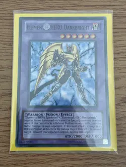Yu-gi-oh Elemental Hero Darkbright LCGX-EN063 Super Rare Unlimited NM card - Image 1