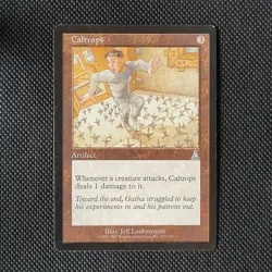 Wizards MTG Caltrops Urza's Destiny Artifact Rare 129/143 English 1999 - Image 1