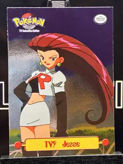 1999 Topps Pokemon Series 1 TV9 Jesse Holo Foil Card - Image 3