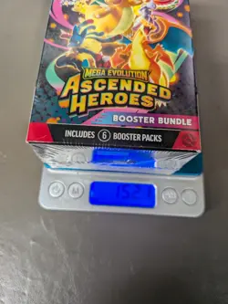 152.1g Pokemon Ascended Heroes Booster Bundle Brand New Sealed Heavy Box 6 Packs - Image 1