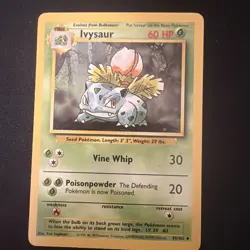 Pokemon TCG Ivysaur Base Set 30/102 Uncommon Regular Unlimited 1999 60 HP NM - Image 1