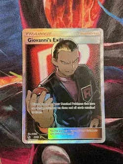 Pokemon TCG Giovanni's Exile Hidden Fates Ultra Rare Full Art Holo EN 67/68 - Image 1